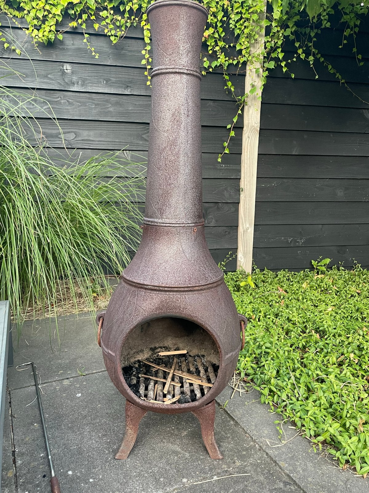 Rustieke gietijzeren allesbrander/kachel/vuurpot, Ophalen, Gebruikt, Vuurkorf
