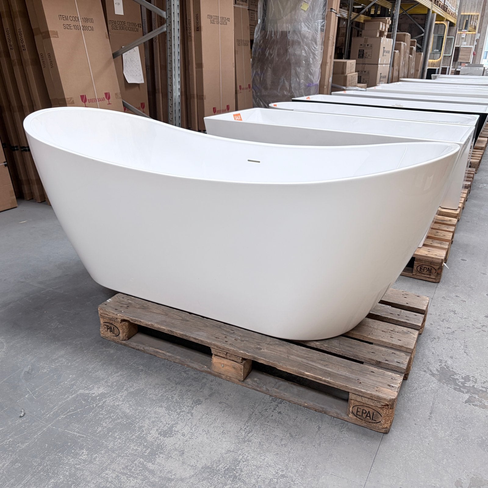 OP=OP! Luxe Vrijstaand Bad Ligbad Glans Wit 180cm | nr474, Ophalen of Verzenden, Nieuw