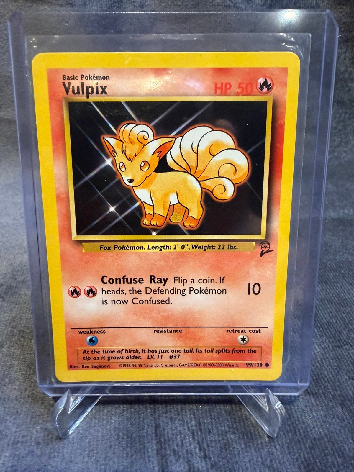 Pokémon Vulpix 99/130 – Base Set 2 – Vintage – NM, Hobby en Vrije tijd, Verzenden, Zo goed als nieuw
