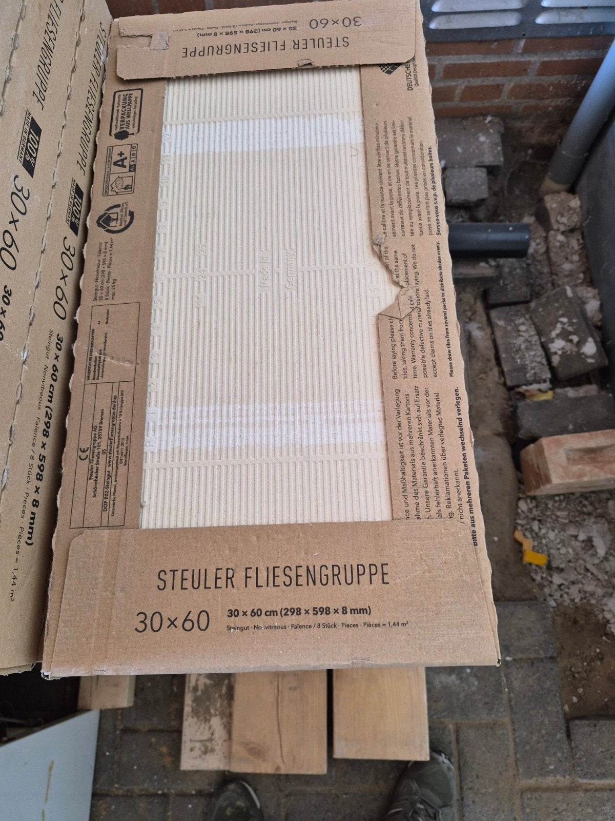 Nieuwe Steuler wandtegels 30x60 cm (37 m²), Ophalen, 40 tot 60 cm, Nieuw, 10 m² of meer