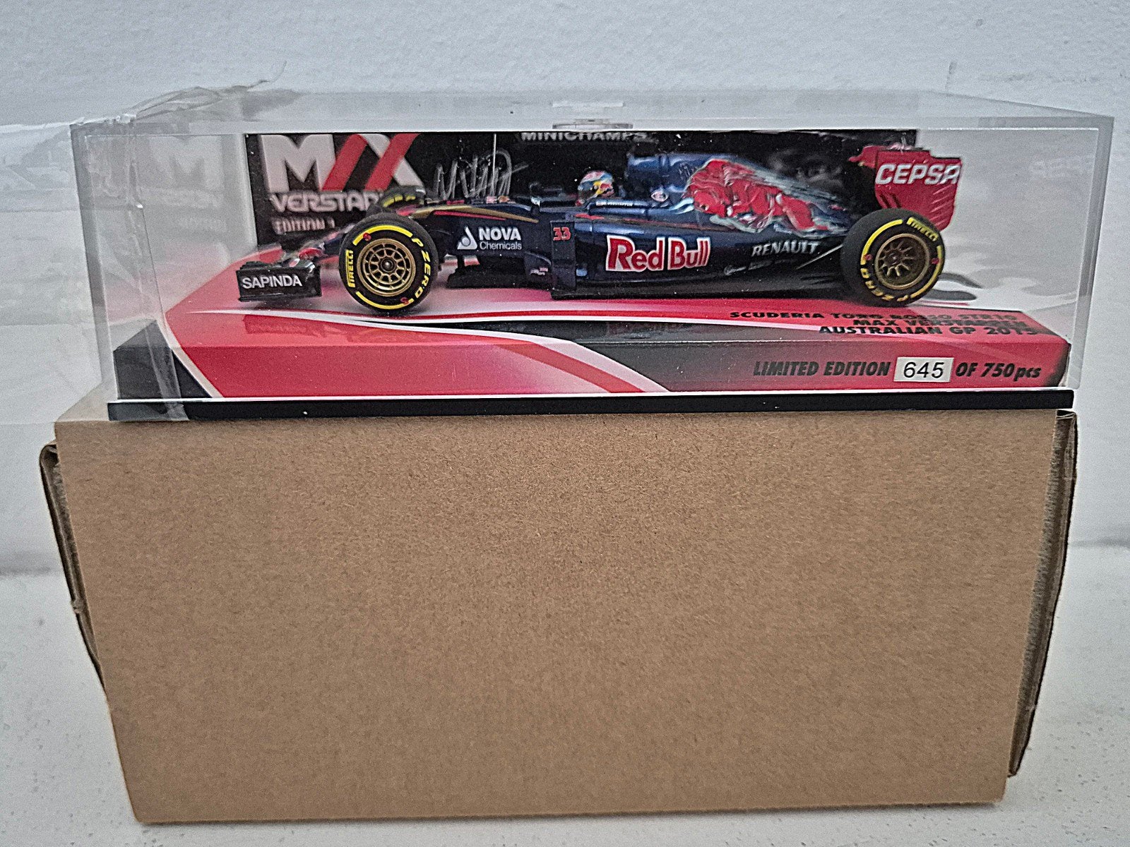 max verstappen 1:43 toro rosso str10 australie 2015 editie 1, Ophalen, Gebruikt, Auto, MiniChamps