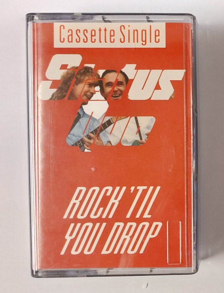 Status Quo CASSETTE SINGLE Rock 'Til You Drop UK 1991, Cd's en Dvd's, Verzenden, 1 bandje, Origineel, Rock en Metal