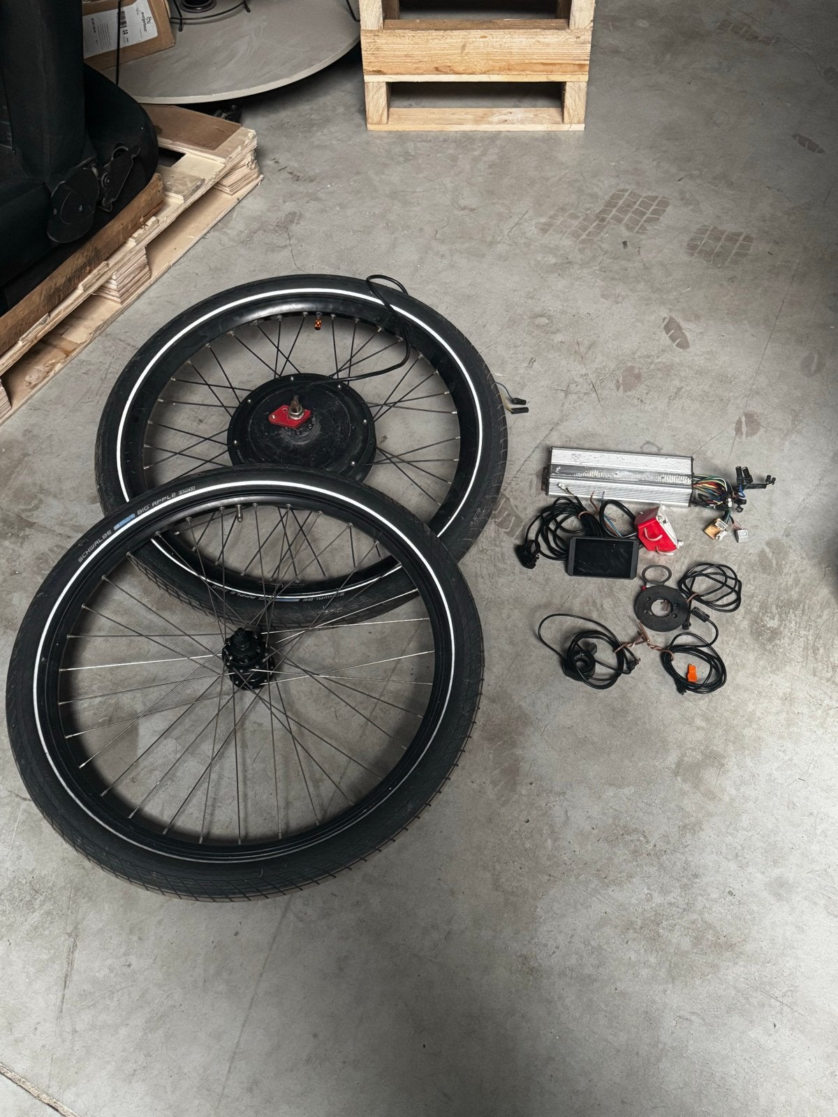 E-bike ombouwset 2kW, 75km/h met motorwiel en accessoires, Elektrische fiets, Gebruikt, Overige materialen, Ophalen of Verzenden