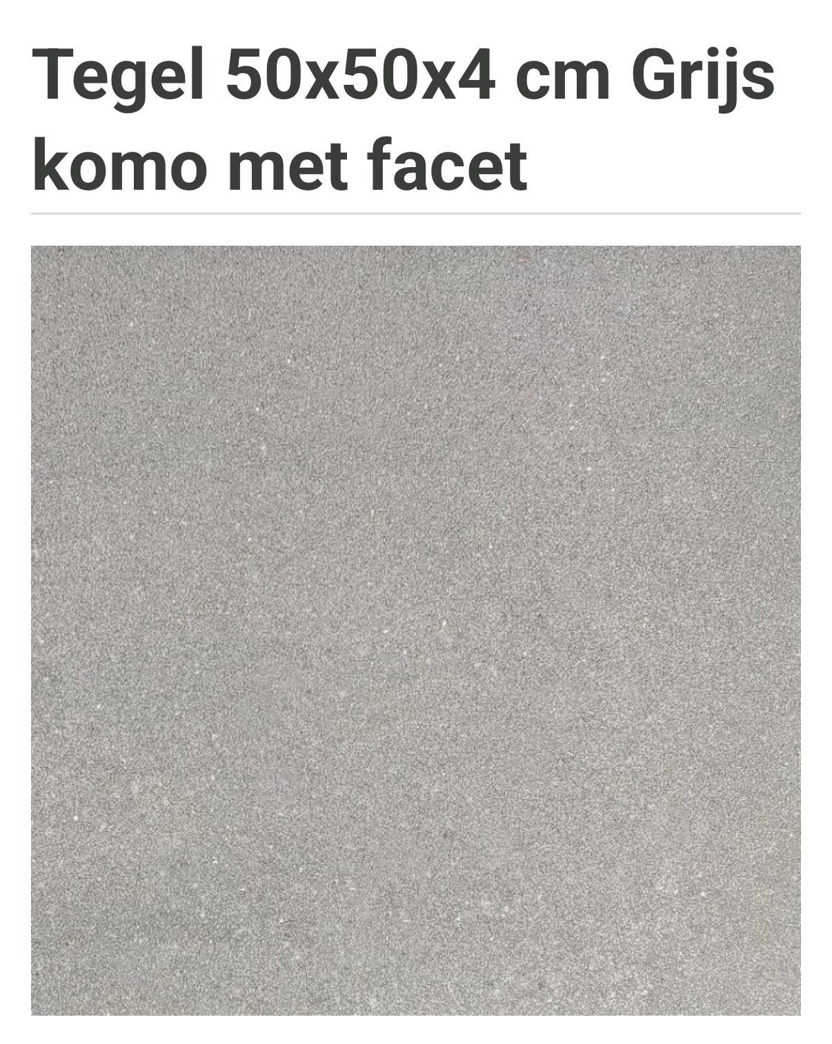 21 m2 nieuwe terrastegels 50x50x4 cm grijs (Kijlstra), Ophalen, Nieuw, 10 m² of meer, Beton