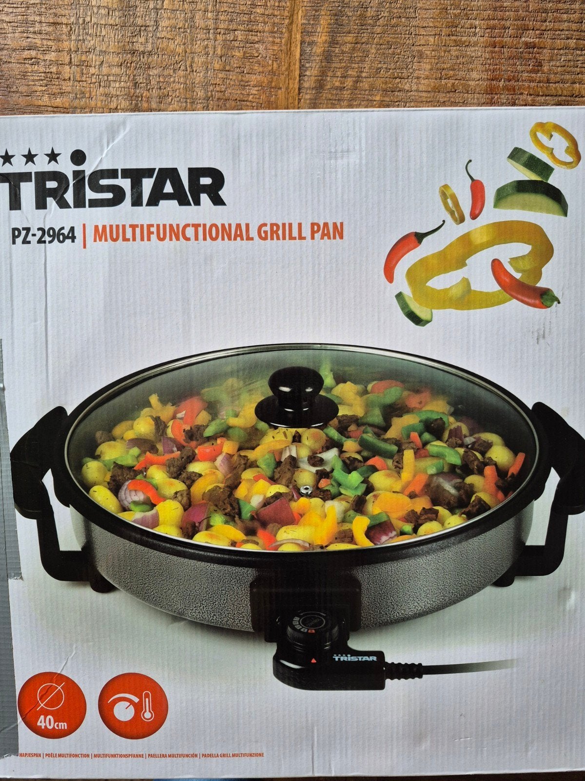 Electrische Hapjes Pan / multifunctional grill pan 40 cm, Ophalen, Overige materialen, Zo goed als nieuw, Met deksel