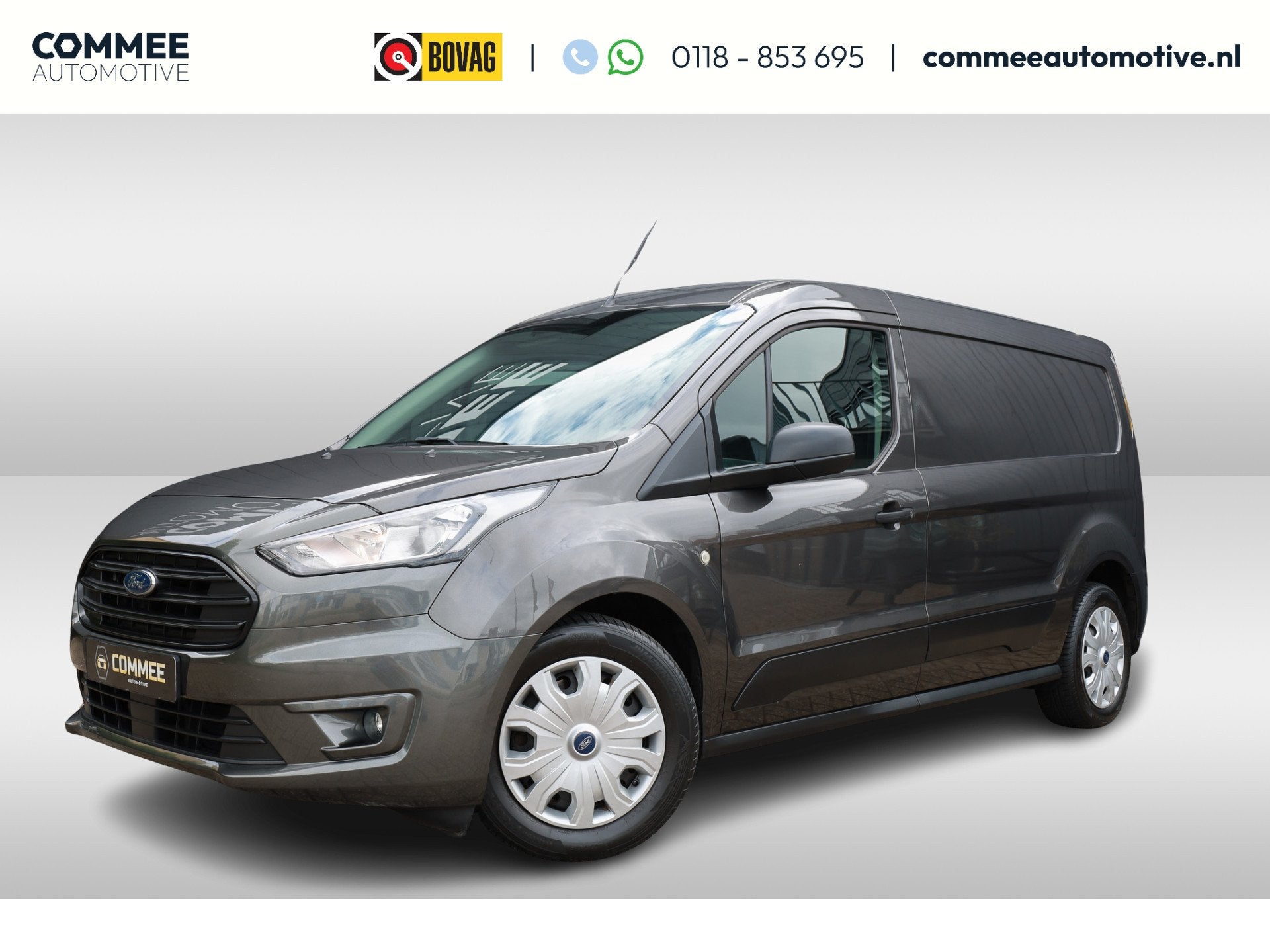 Ford Transit Connect 1.5 EcoBlue L2 Trend 3 zits 120PK Autom, Dealer onderhouden, Gebruikt, Zwart, 4 cilinders