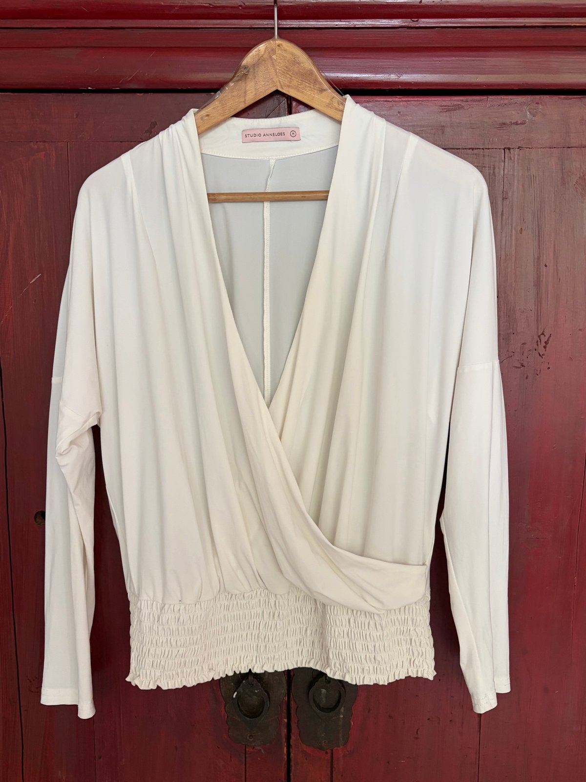 Studio Anneloes overslag blouse gebroken wit maat M, Maat 38/40 (M), Wit, Ophalen of Verzenden, Zo goed als nieuw