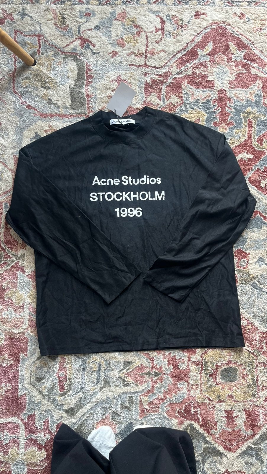 Acne studios longsleeve maat M. lange mouwen shirt, Maat 38/40 (M), Verzenden, Zwart, Overige typen