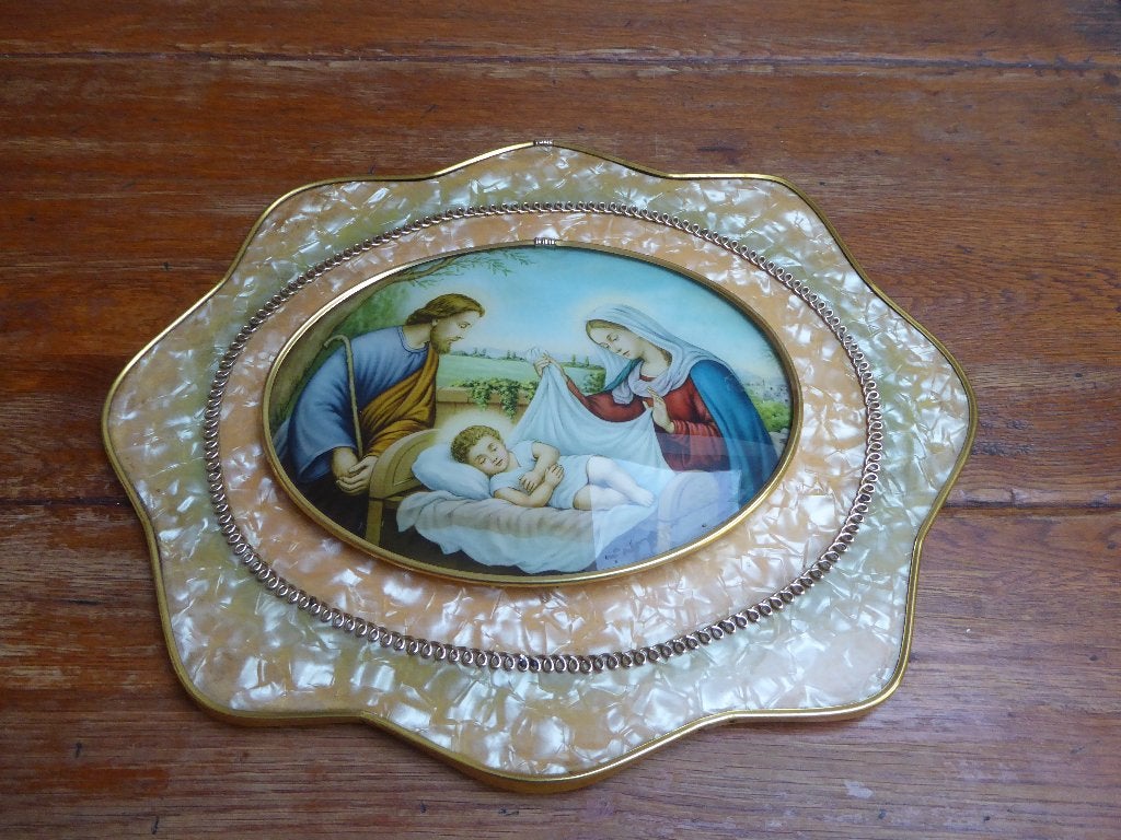 Vintage religieuze wanddecoratie, Antiek en Kunst, Antiek | Religie, Ophalen of Verzenden