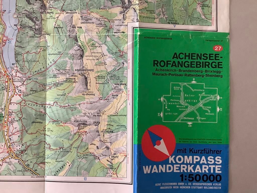 Achensee Wandelkaart-Rofangebirge 1:50.000 Tirol, Ophalen of Verzenden, Gebruikt