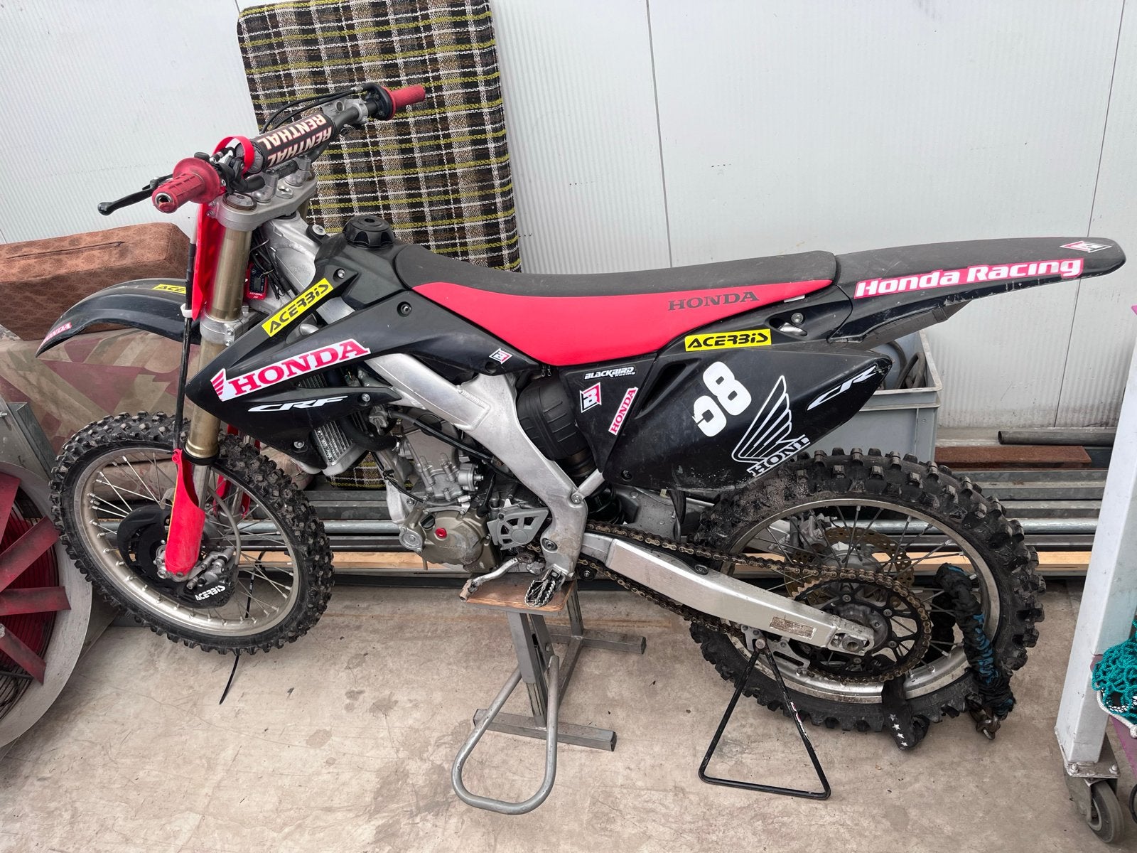 Honda CRF 250 2008 met HGS uitlaat en Rental stuur, Motoren, Sportuitlaat, Gebruikt, Particulier, Crossmotor