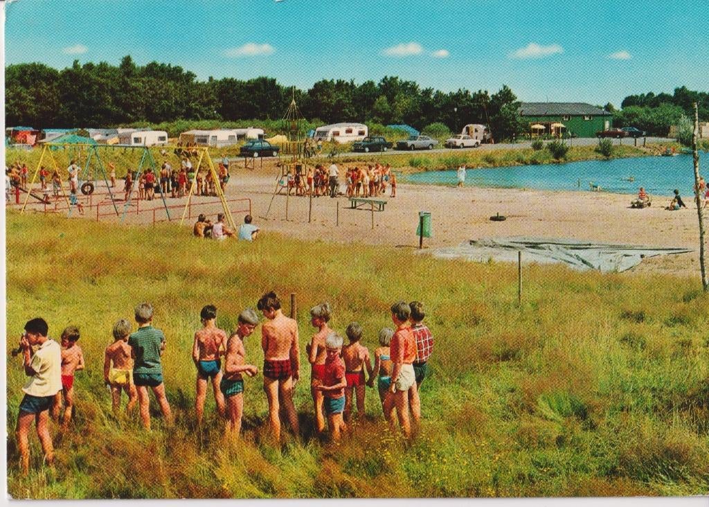 Zeeland , Camping De Heische Tip, Verzamelen, Ansichtkaarten | Nederland, Gelopen, Noord-Brabant, 1960 tot 1980, Ophalen of Verzenden