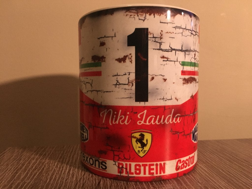 ✅ Niki Lauda Ferrari mok Vintage olie F1 Autosport NIEUW, Ophalen of Verzenden, Nieuw, Formule 1