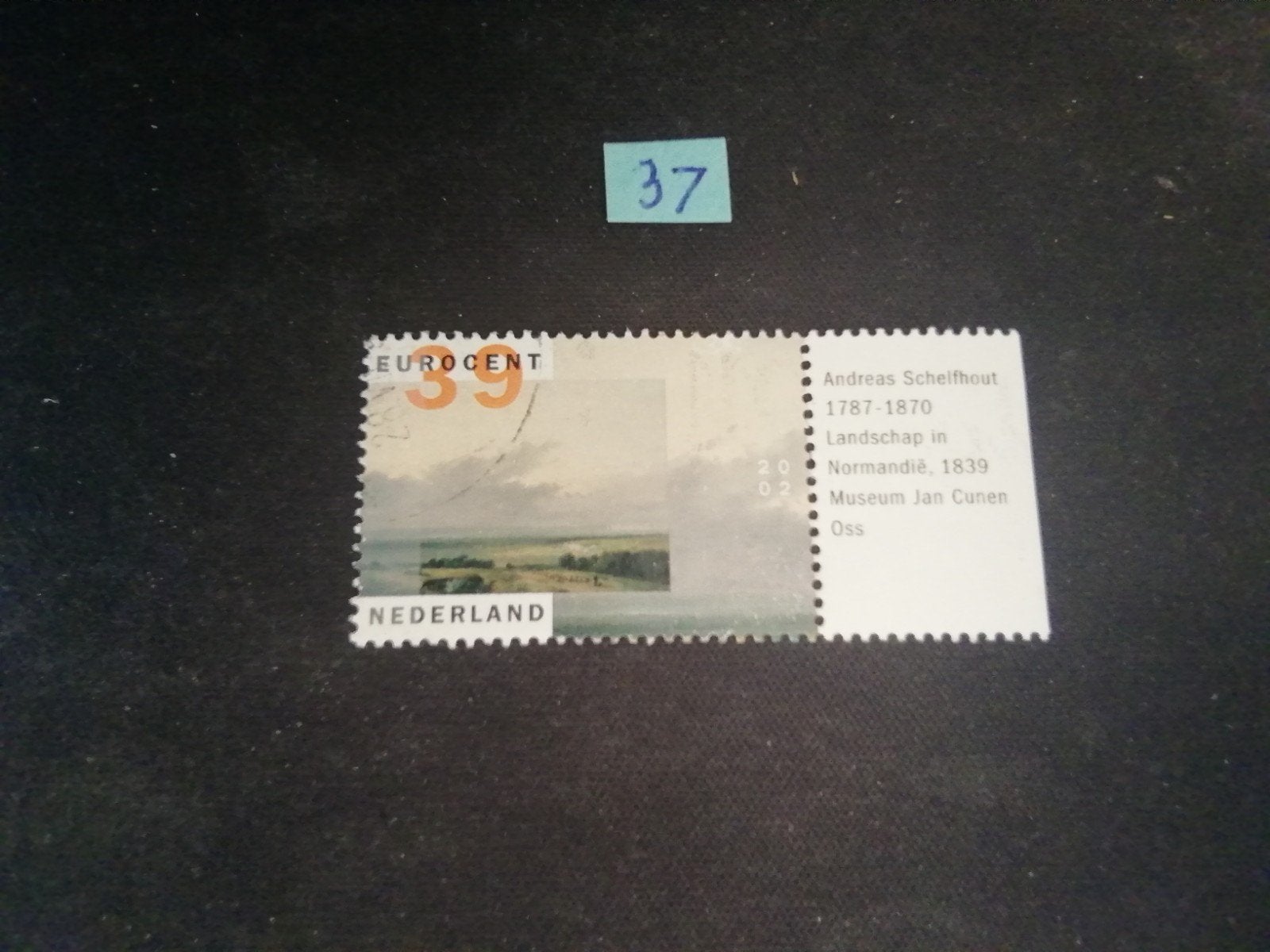 NEDERLAND ANDREAS SCHELFHOUT NORMANDIE GESTEMPELD, Ophalen of Verzenden, Na 1940, Gestempeld