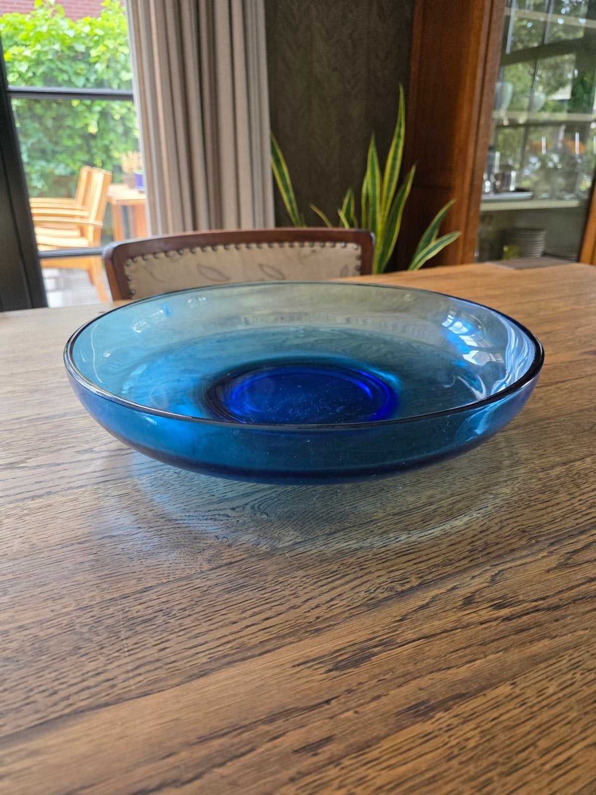 Vintage Ikea Stockholm glazen schaal Anne Nilsson., Ophalen, Rond, Glas