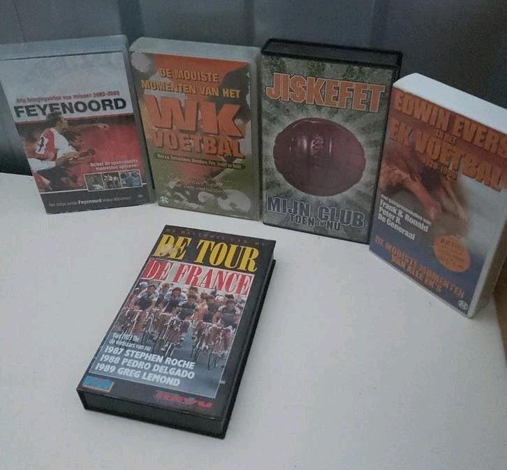Sport VHS Collectie: Voetbal & Wielrennen, Cd's en Dvd's, Alle leeftijden, Ophalen of Verzenden, Gebruikt