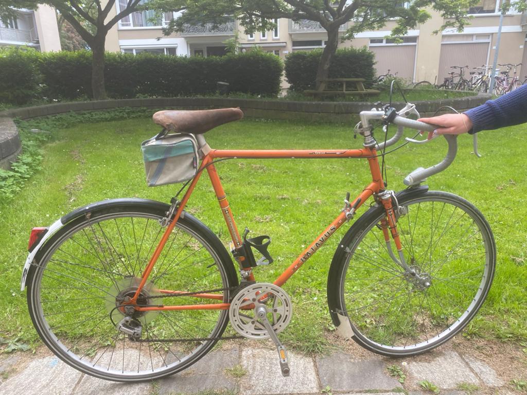 Batavus racefiets - Vintage oranje, Fietsen en Brommers, Fietsen | Racefietsen, 28 inch, Gebruikt, Batavus, Ophalen of Verzenden