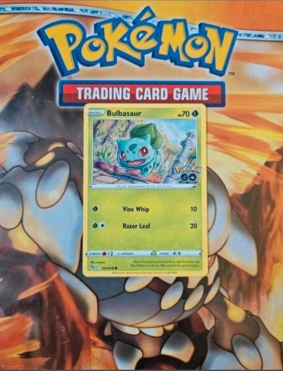 Bulbasaur 001/078 Pokemon Go set kaart nm, Ophalen of Verzenden, Zo goed als nieuw, Losse kaart