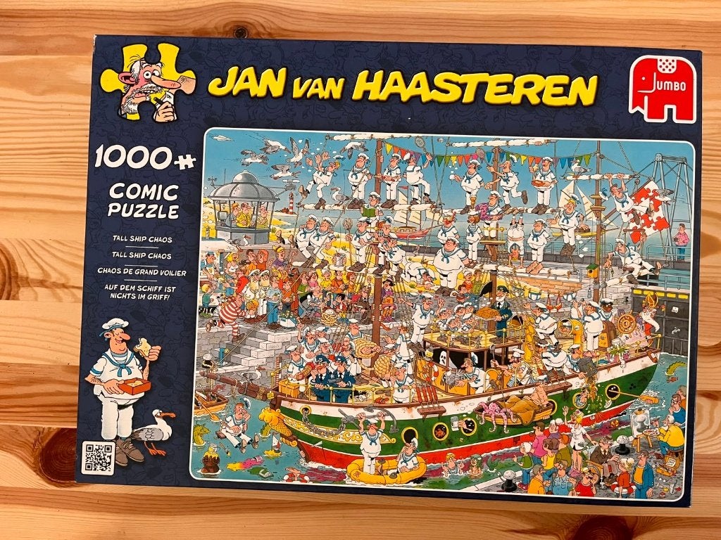 Jan van Haasteren Tall Ship Chaos – 1000 stukjes, Ophalen of Verzenden, 500 t/m 1500 stukjes, Zo goed als nieuw, Legpuzzel