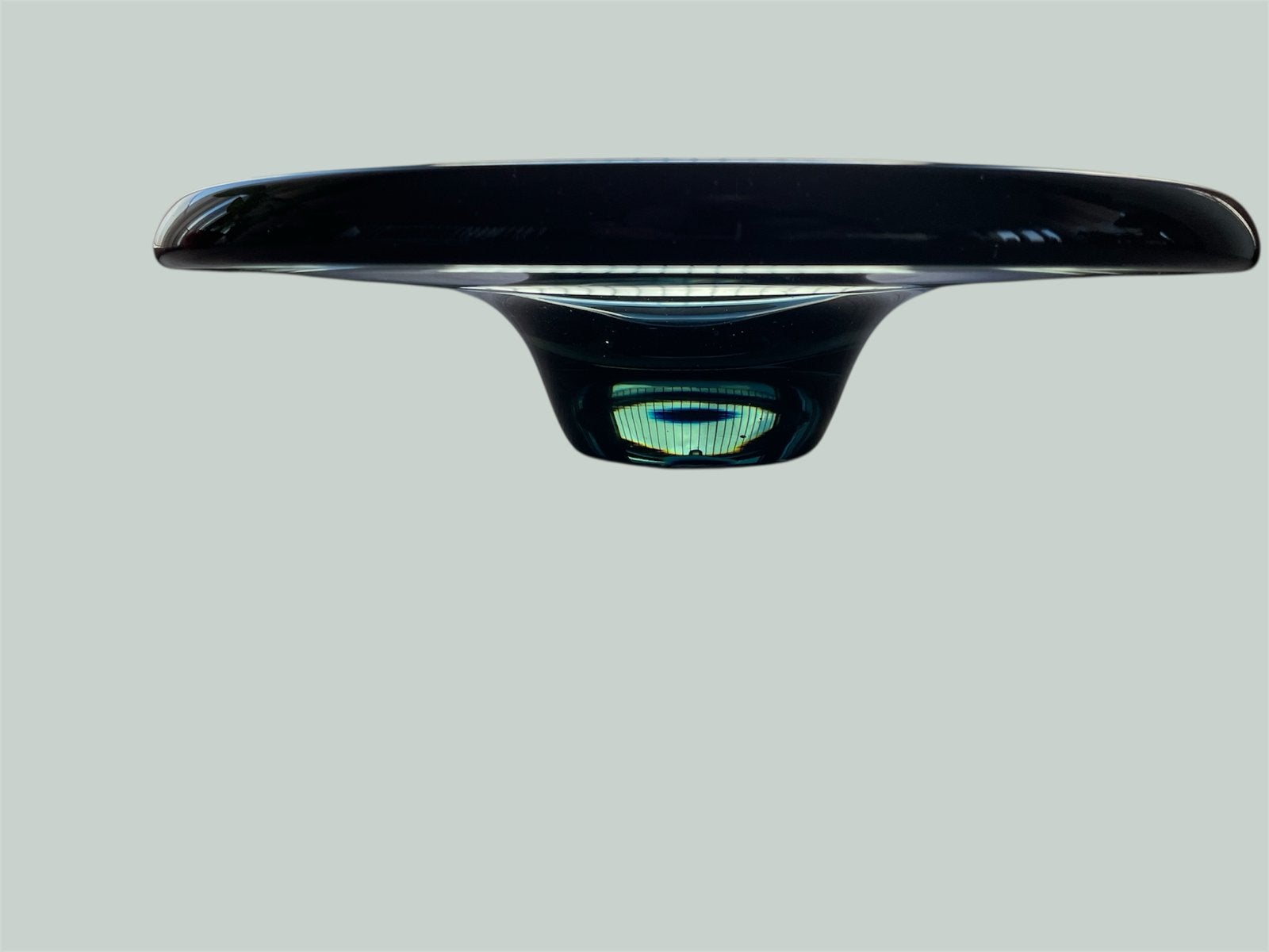 Mooie Copier Leerdam schaal - 34 cm - Dikwandig glas, Ophalen of Verzenden