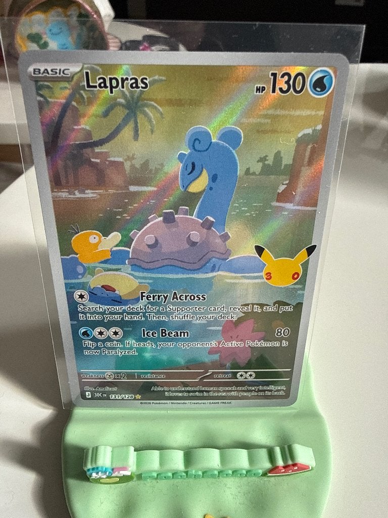Lapras Pokémon kaart 30th Celebration (ophalen), Ophalen, Nieuw, Losse kaart, Foil