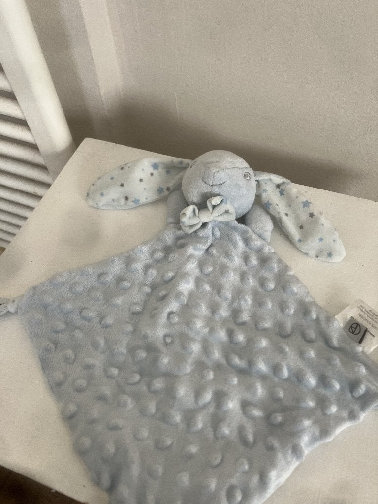 Een lichtblauw Nazareno Gabrielli konijn knuffeldoekje, Overige merken, Overige karakters, Overige typen, Blauw