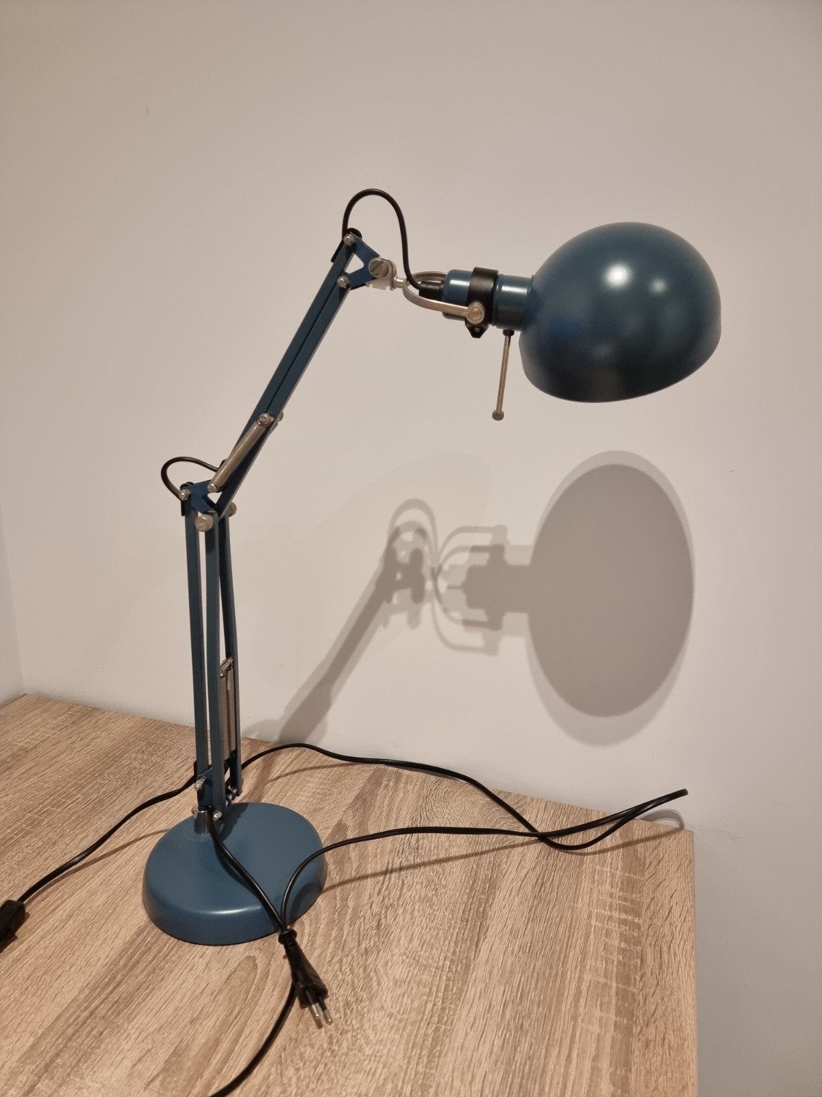 IKEA FORSÅ Bureaulamp - Blauw, Zo goed als nieuw, Blauw, Bureaulamp, Met stekker, E14 (klein)