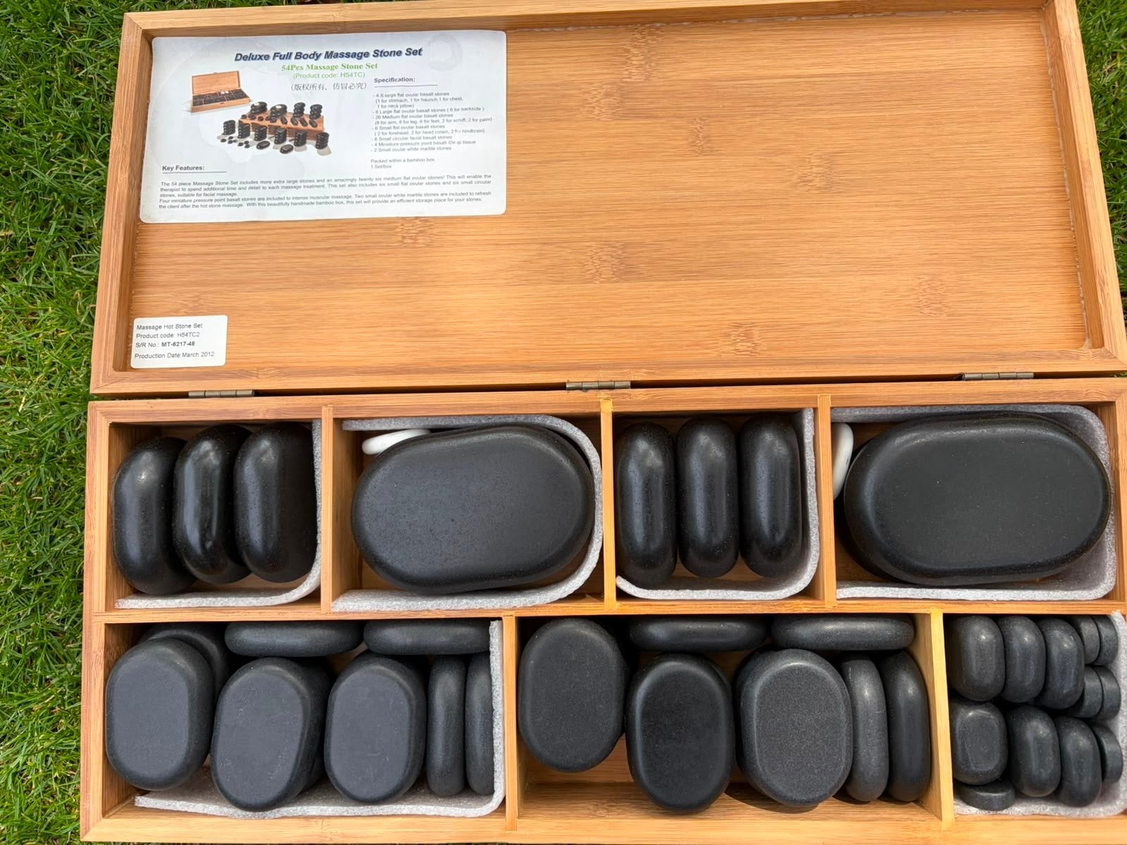 Hotstone massage set 54 stenen, Ophalen, Zo goed als nieuw, Hotstone