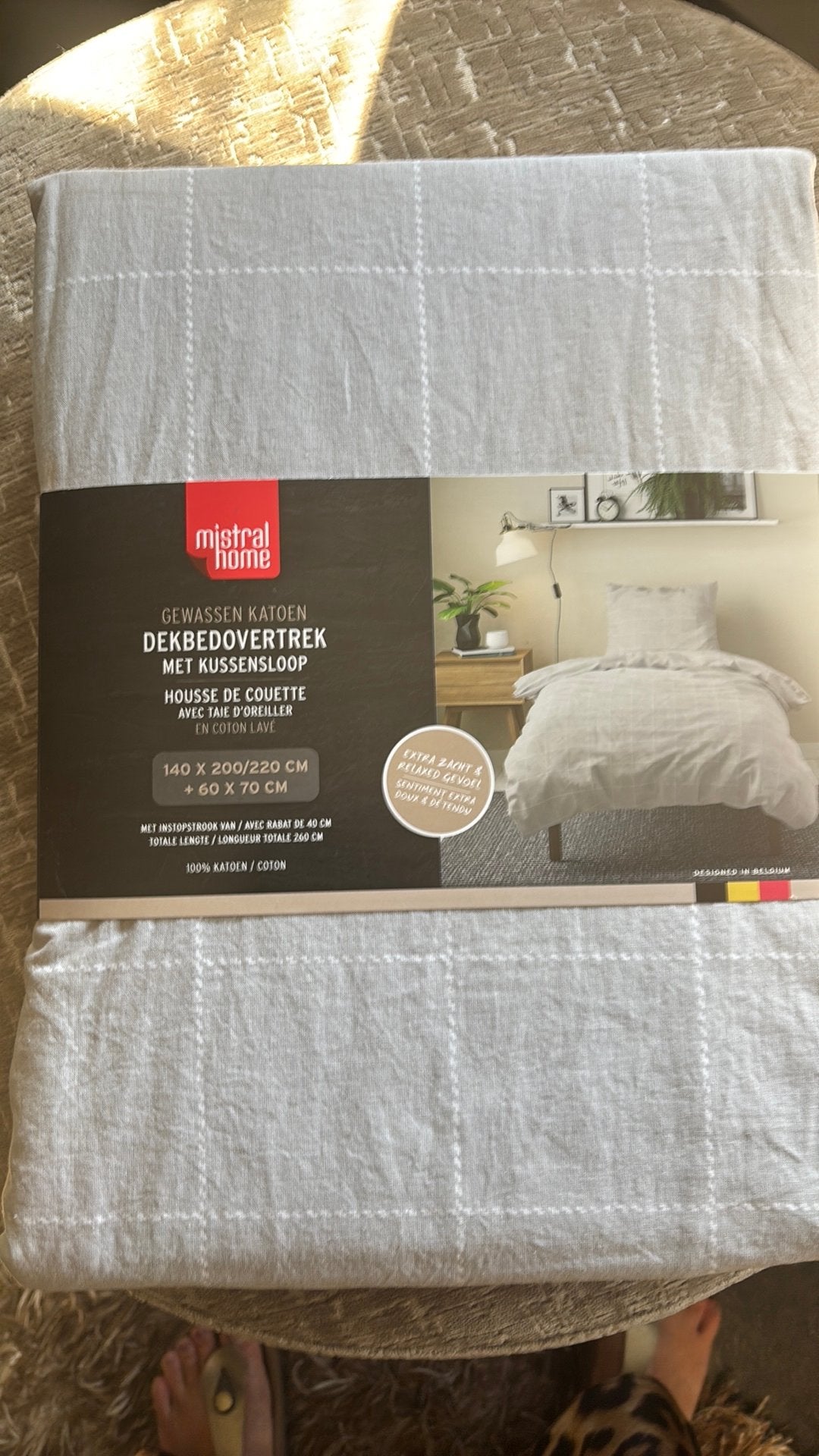 Dekbedovertrek 1persoons. 5 stuks, Eenpersoons, Beige, Dekbedovertrek, Nieuw