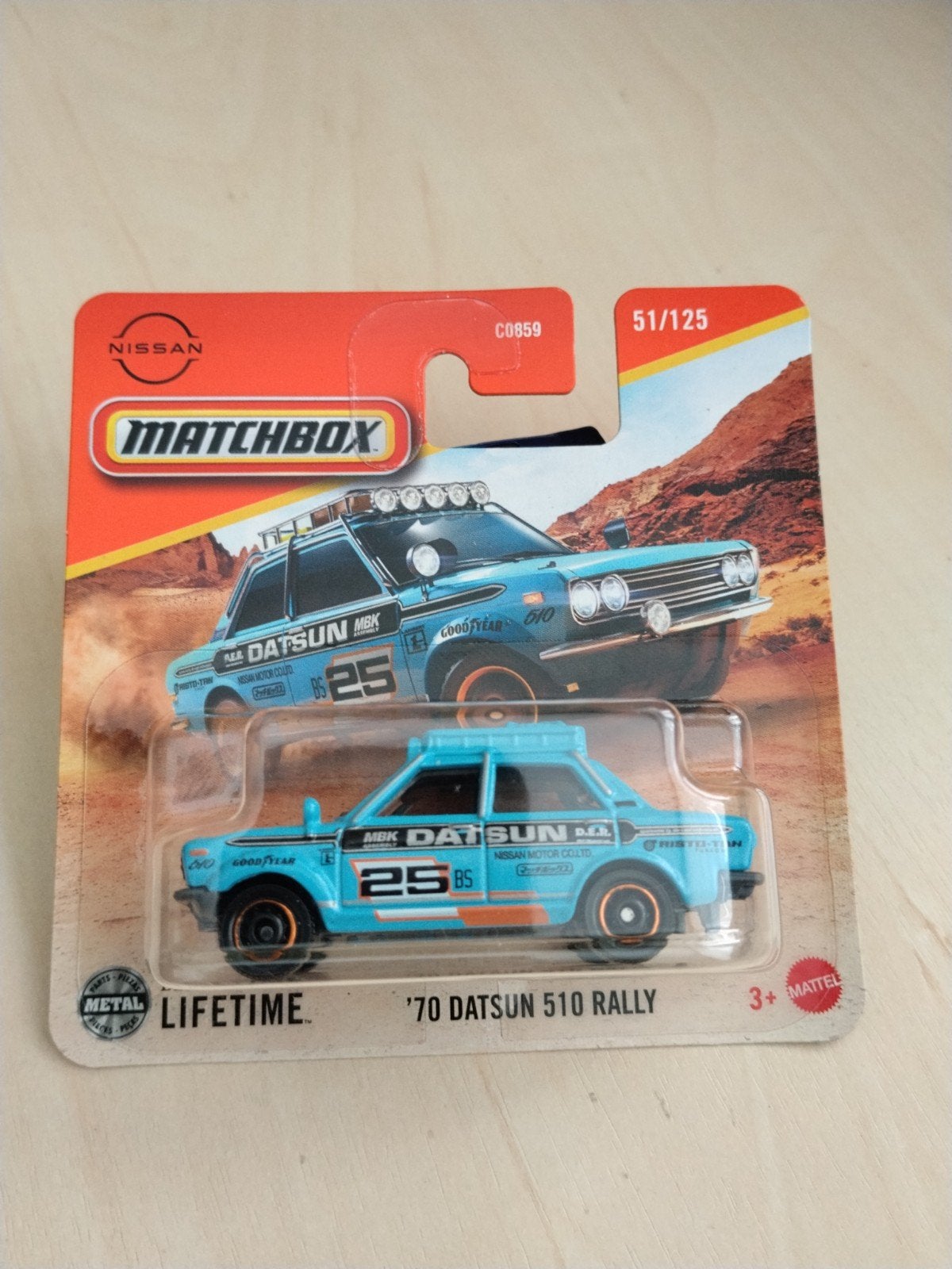 Matchbox '70 Datsun 510 rally, Ophalen of Verzenden, Nieuw, Auto