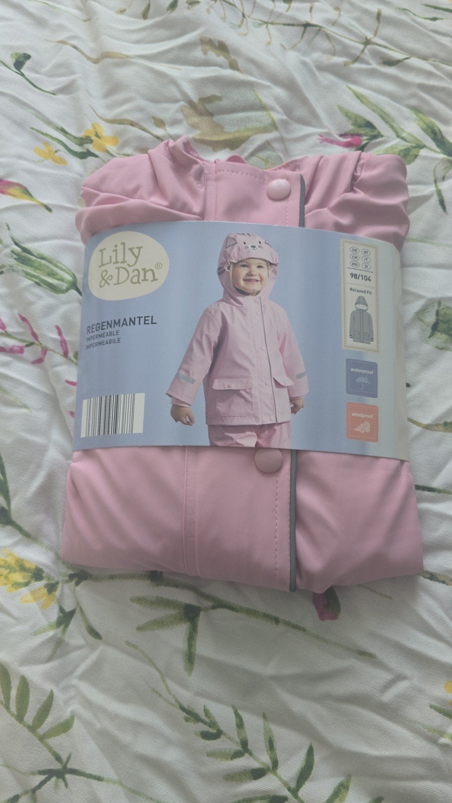 Lily & Dan roze regenjas – waterproof & windproof, Kinderen en Baby's, Meisje, Nieuw, Jas, Lily & Dan