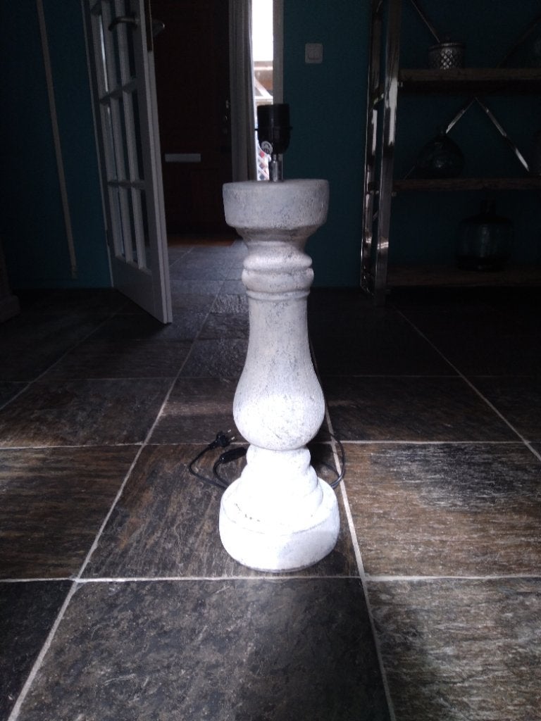 Mooie grote balusterlamp a la Aura Peeperkorn., Ophalen, Zo goed als nieuw, Steen/keramiek, 63 cm