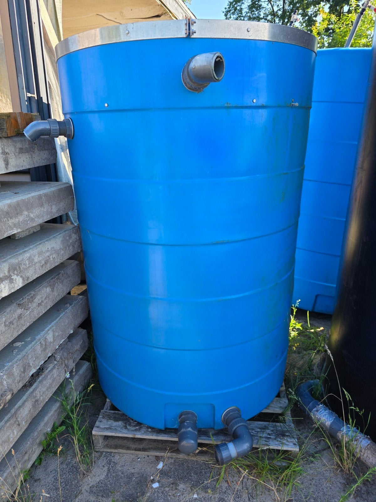 Blauwe watertank 150 liter of meer, 150 liter of meer, Ophalen, Gebruikt, Kunststof