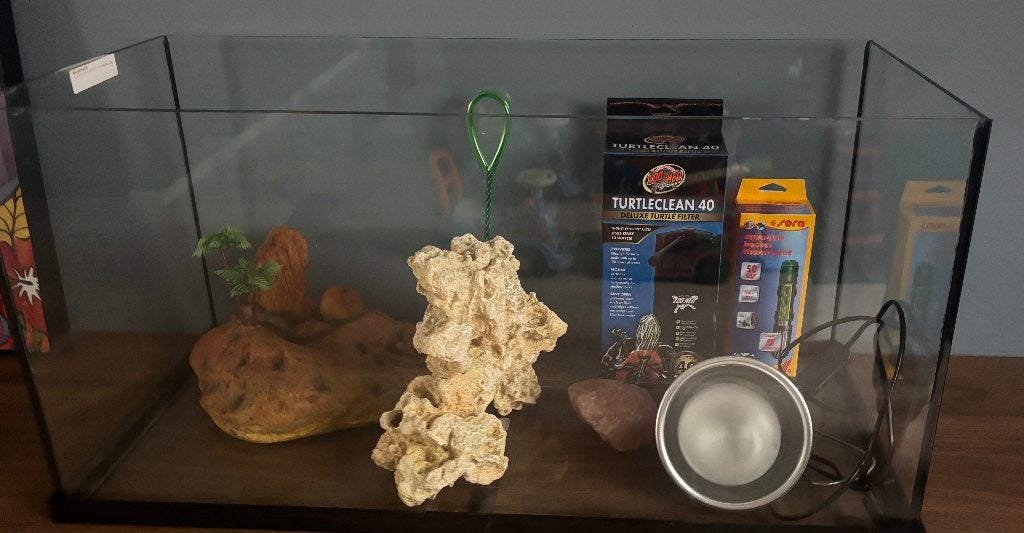 Aquarium + benodigdheden voor waterschildpad, Ophalen, Inclusief toebehoren, Zo goed als nieuw, Leeg aquarium