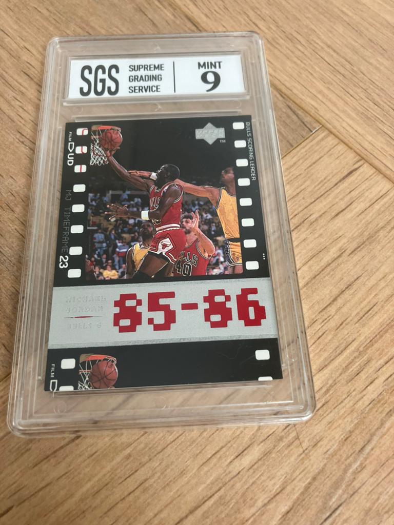 Michael jordan nba 85-86 mint 9, Hobby en Vrije tijd, Stickers en Plaatjes, Ophalen of Verzenden, Zo goed als nieuw, Plaatje