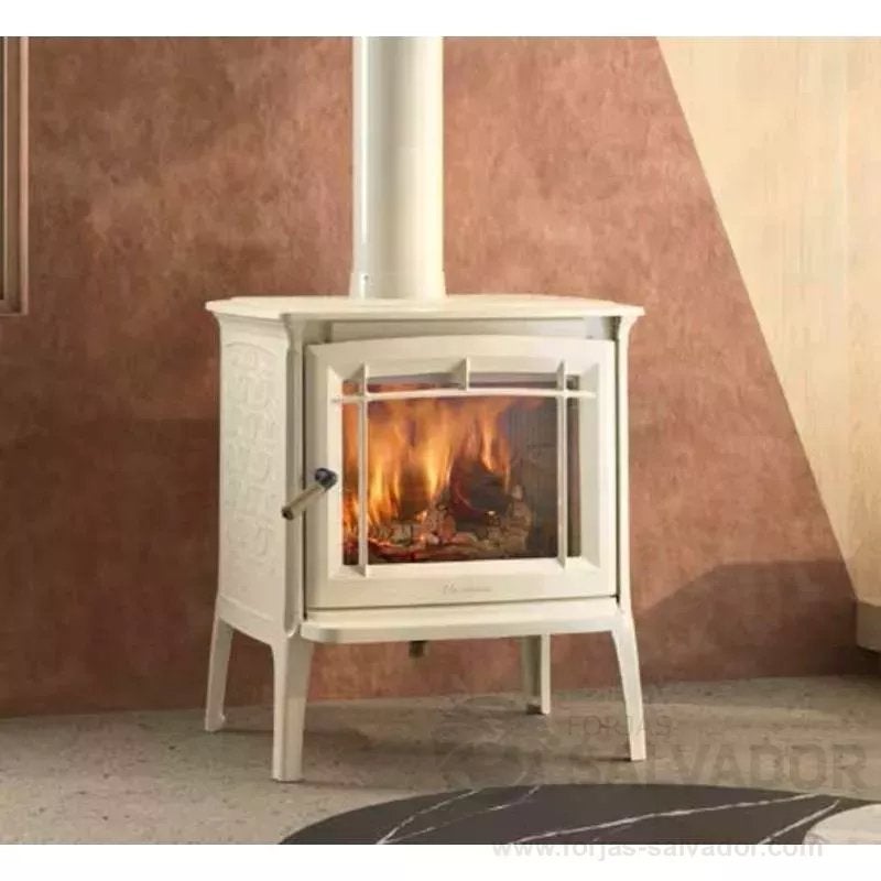 houtkachel HERGOM NEW SHELBURNE BEIGE, Ophalen, Gebruikt, Houtkachel, Vrijstaand