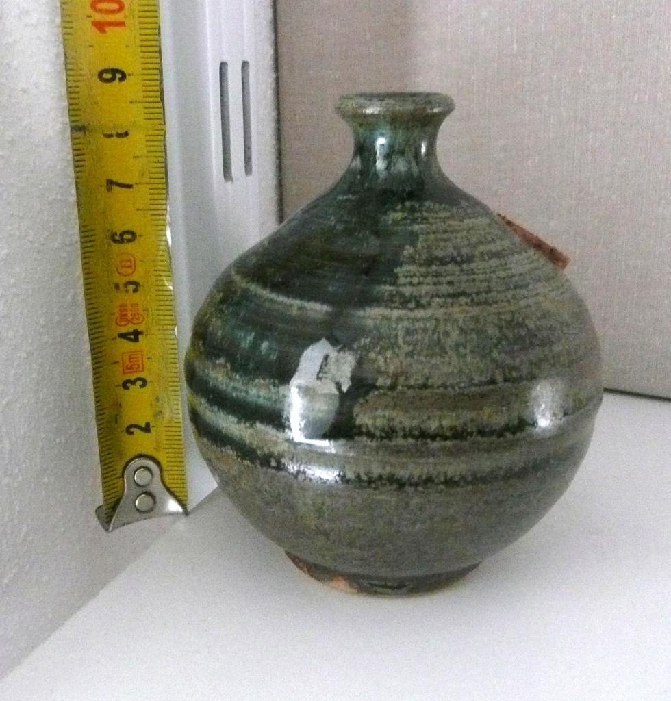 Groen olielampje keramiek. (340), Ophalen of Verzenden