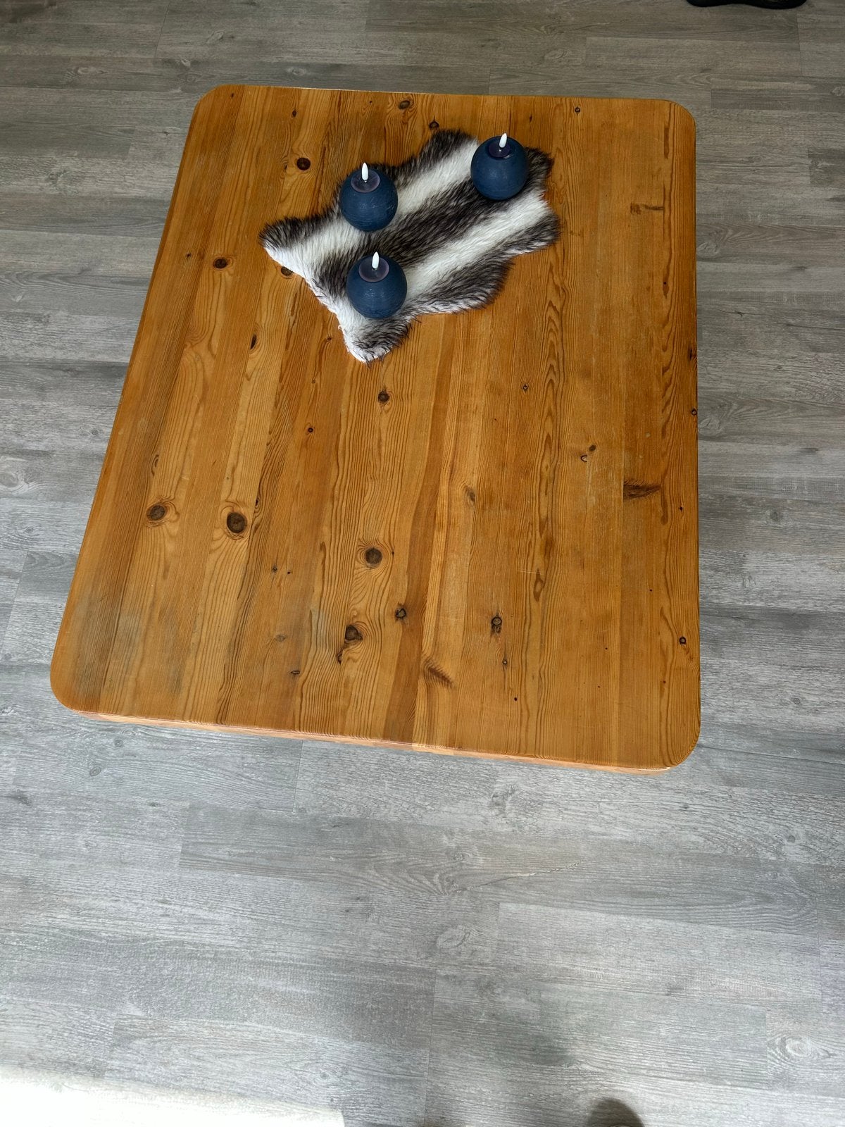Robuuste salontafel met dik blad van 5cm, Ophalen, Gebruikt, 100 tot 150 cm, 50 tot 100 cm