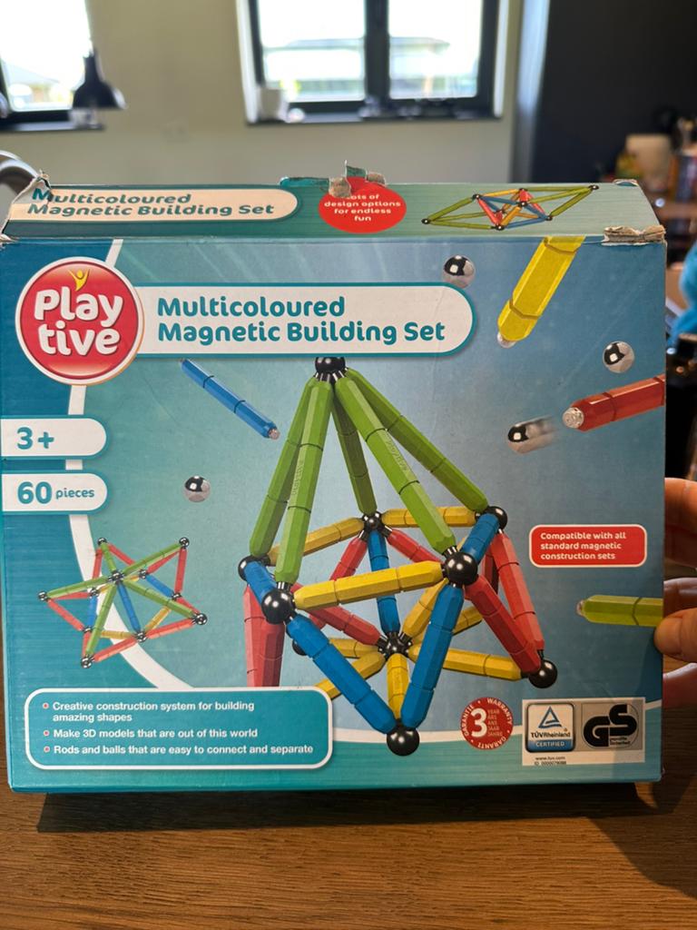 Playtive Magnetisch Bouwpakket - 60 Stuks, Ophalen of Verzenden, Zo goed als nieuw, Overige merken