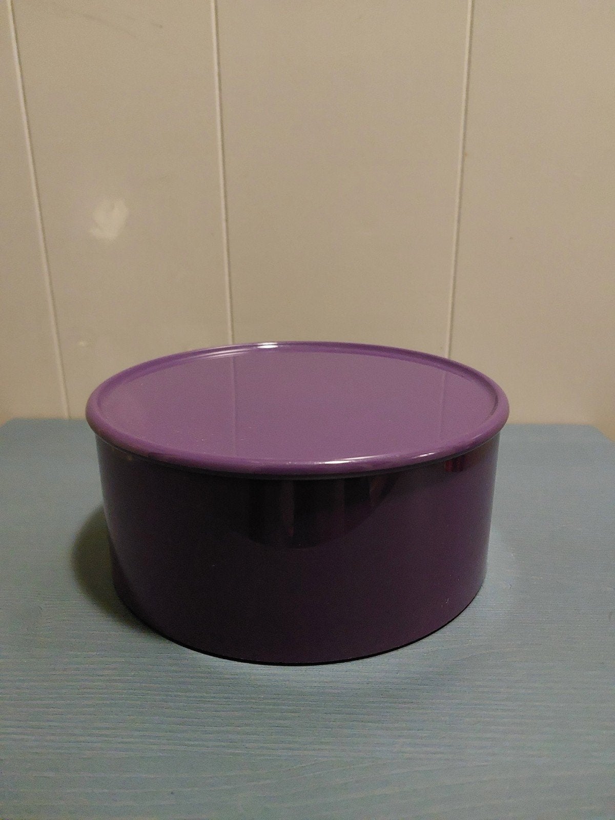 Vintage Mepal Koektrommel Paars Jaren 70, Kunststof, Gebruikt, Overige merken, Overige typen