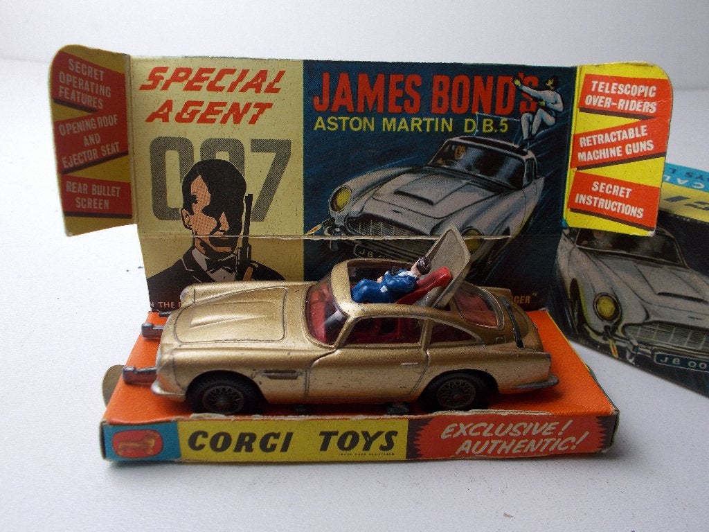 1965 Corgi Toys 261.JAMES BOND ASTON MARTIN DB5+DOOSJES! -K-, Ophalen of Verzenden, Zo goed als nieuw, Auto, Corgi