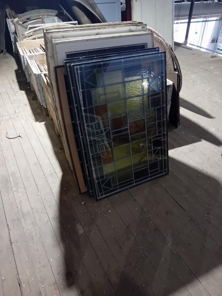 Kleurrijk Glas-in-lood Raam - Vintage Decoratie, Ophalen