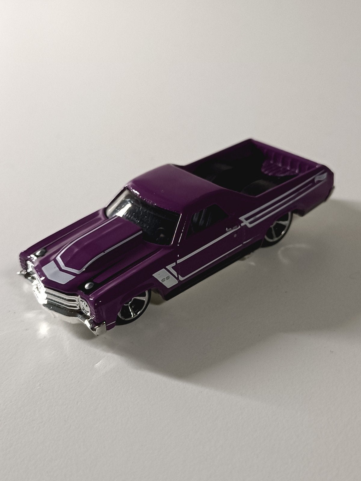 Hot Wheels '70 Chevy El Camino paars, Ophalen of Verzenden, Zo goed als nieuw, Auto