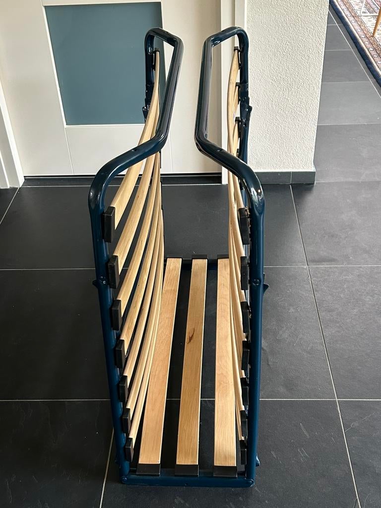 Nieuw vouwbed met matras., Huis en Inrichting, Slaapkamer | Bedden, Ophalen, 90 cm, Eenpersoons, Blauw