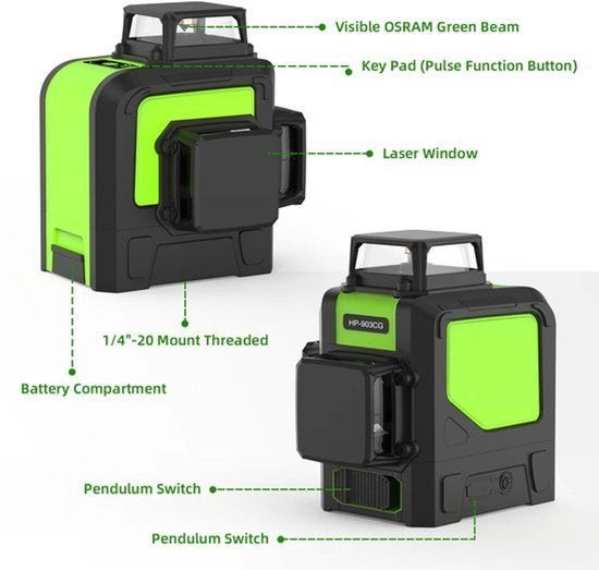 Laserwaterpas – Kruislijnlaser – 3D Laser – Lijnlaser, Corvance B.V., Verzenden, Nieuw, Corvancebol@gmail.com