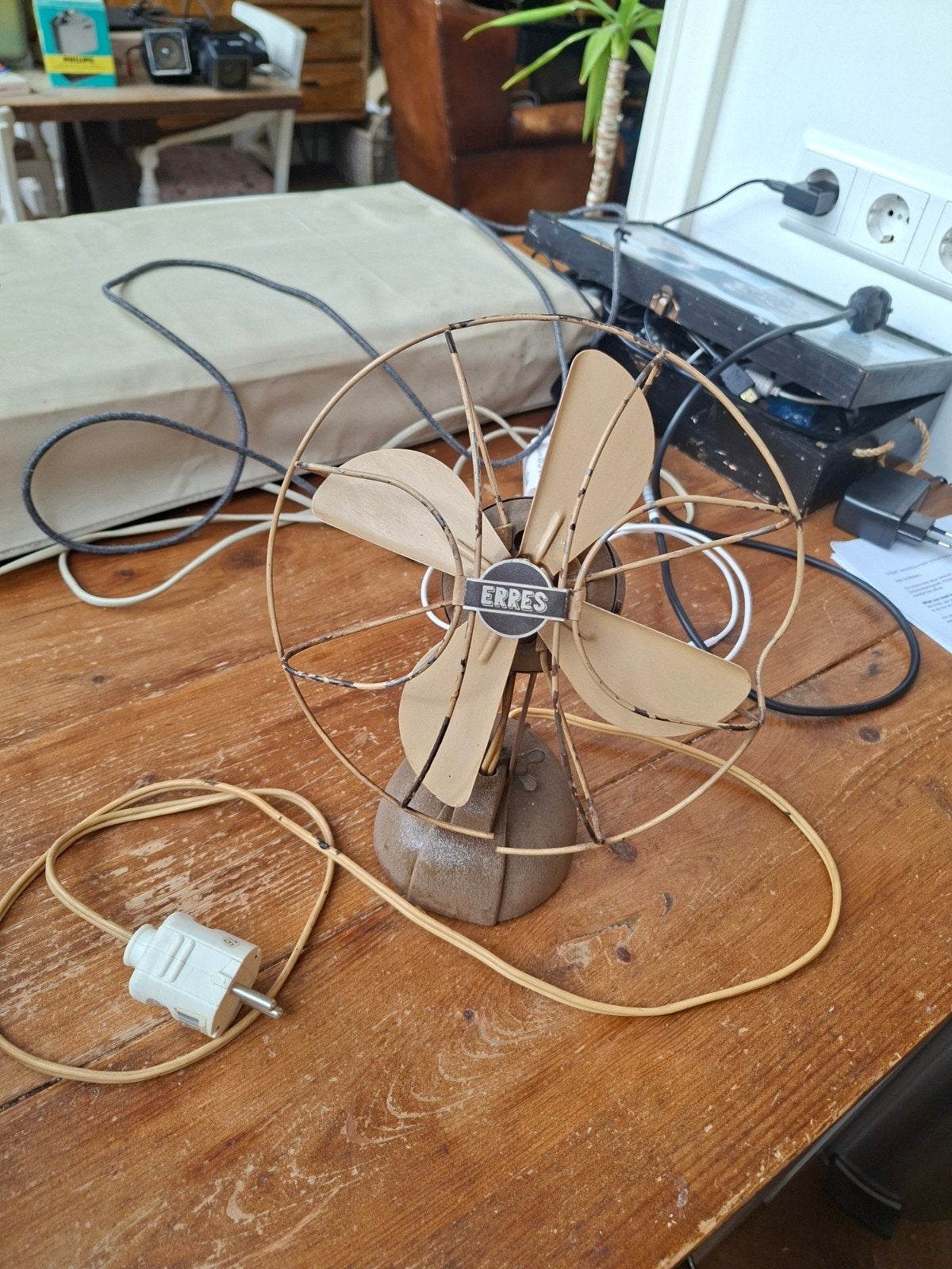 Vintage Erres Tafelventilator - Werkend, Ophalen, Gebruikt, Tafelventilator