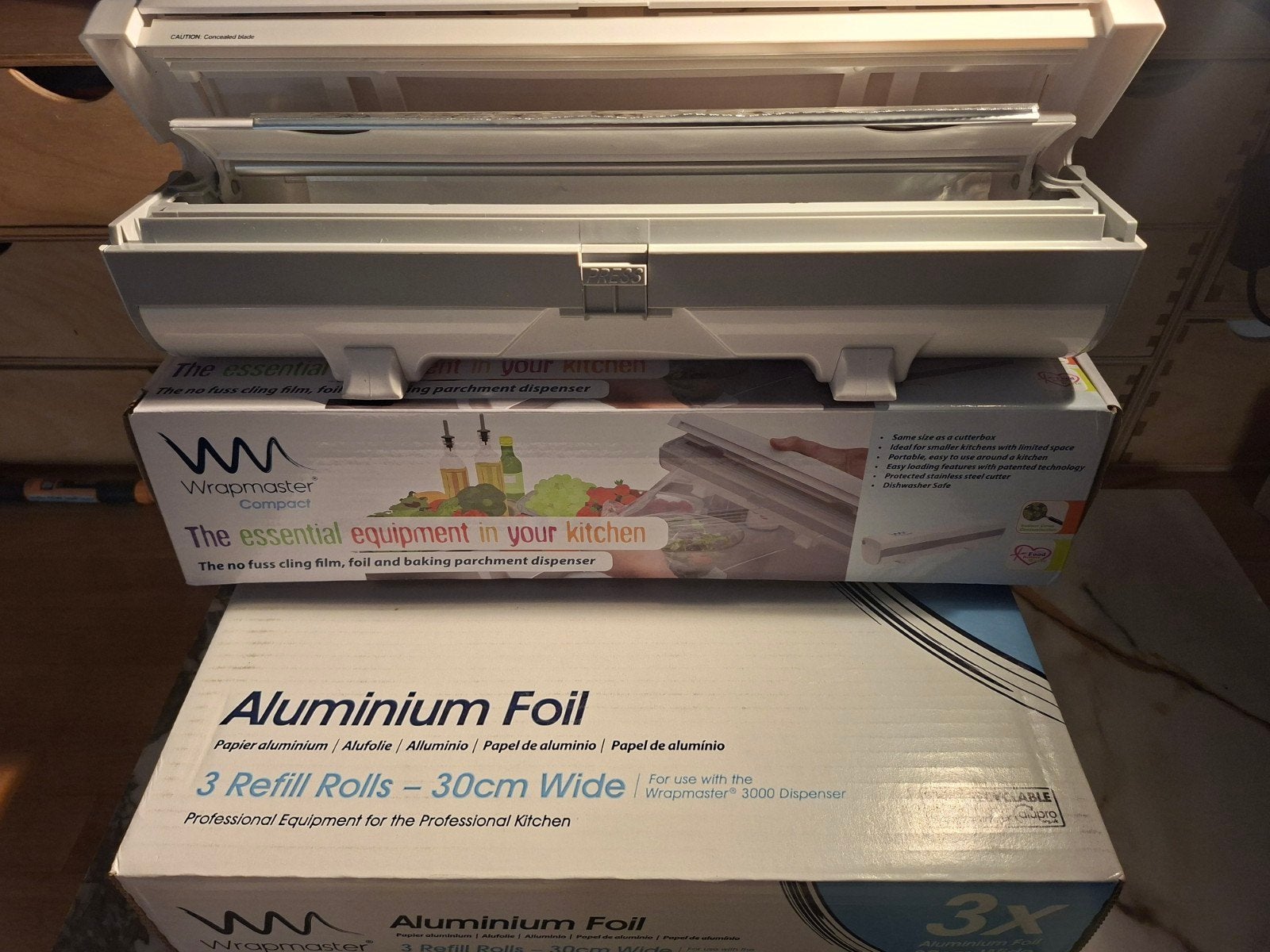 wrapmaster compact 30 cm met alluminium of plastic folie, Beige, Overige typen, Kunststof, Nieuw
