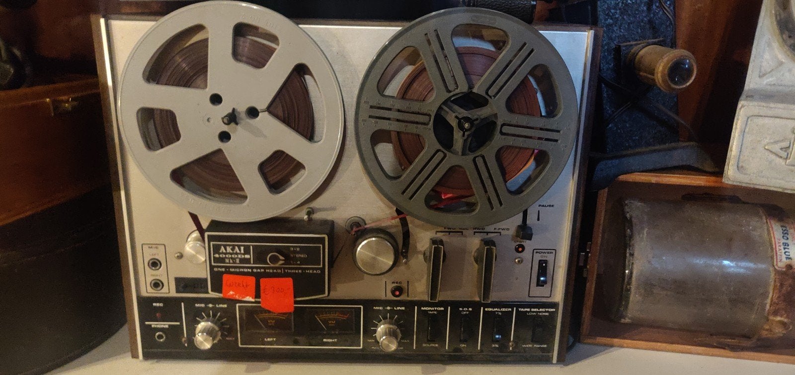 Akai bandrecorder 4000ds mk-ii werkt, Ophalen, Bandrecorder, Met banden