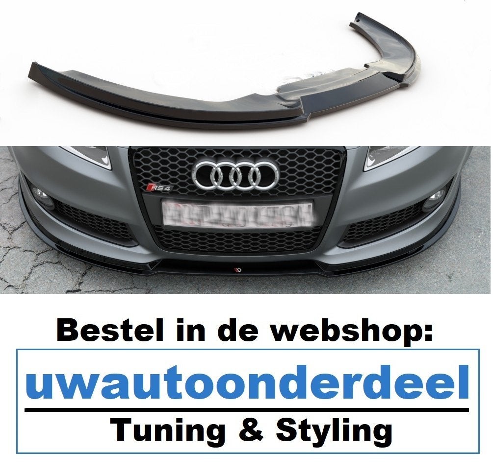 Maxton Design Audi RS4 B7 Spoiler Voorspoiler A4, A.parts@hotmail.nl, Trasmolenlaan 12 3447 GZ Woerden, Verzenden, Nieuw