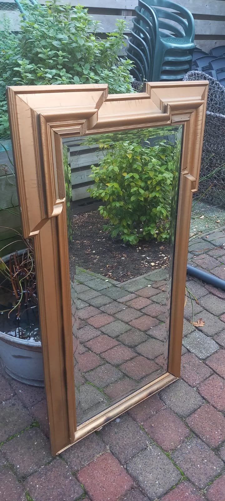 antieke tabernakel wandspiegel Art Deco stijl, Ophalen, Rechthoekig